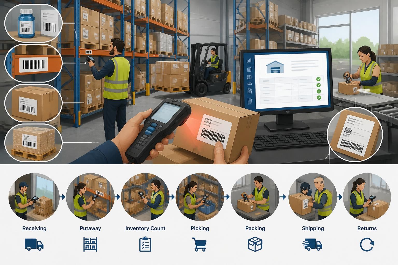 Labelling and barcodes in warehouse logistics: why they matter and where to use them